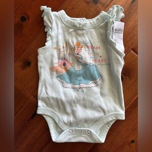 Disney Baby Mint Green Onesie